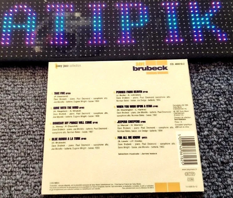 🎙 Cd Dave Brubeck - Sony Jazz Collection Take Five Édition Française 🎹 – photo 2